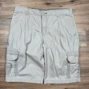 beige super baggy 2000s carbon cargo shorts